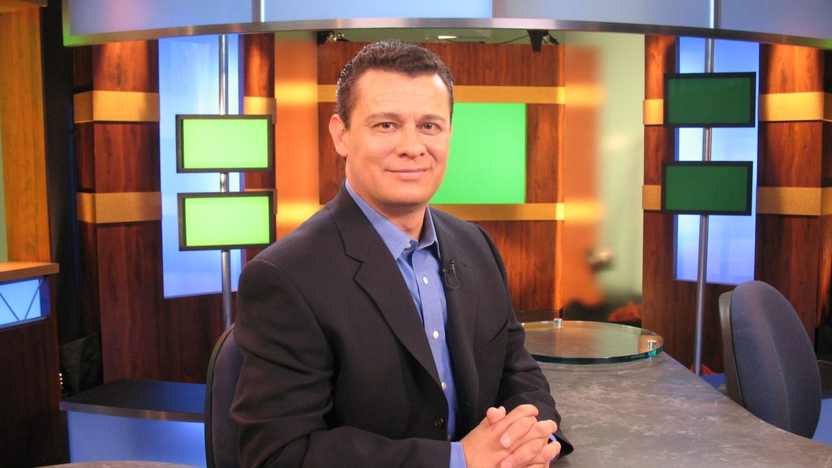 Dave Espino on a TV studio set